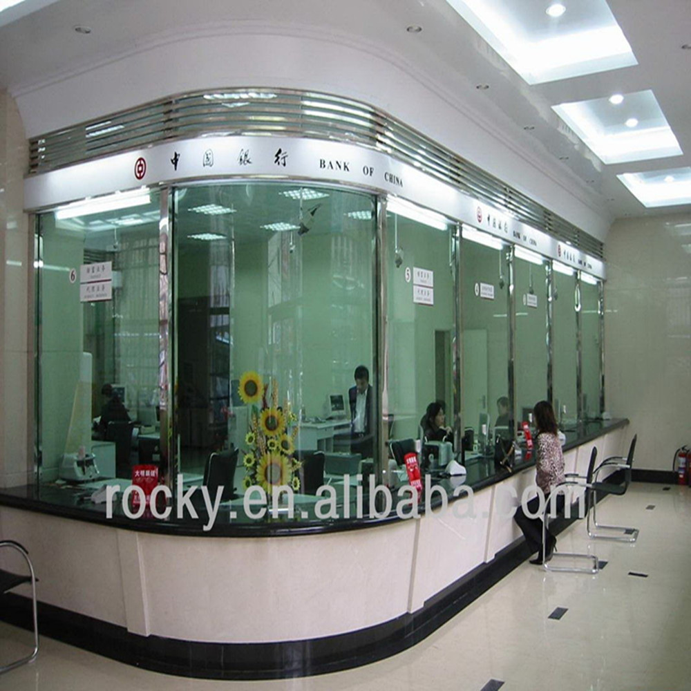 Hot Sell 6-7mm u channel partition wall showerroom frame shape glass