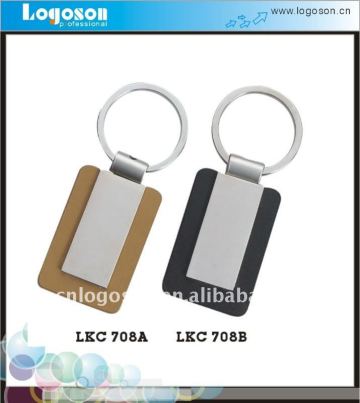 Promotional personalized leather keychain custom