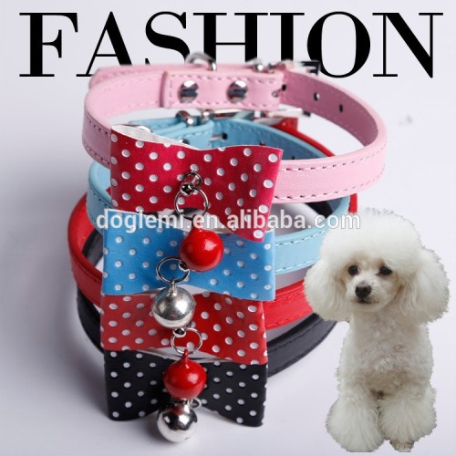 PU leather Collars Bow Tie Pet Puppy Dog Cat Collars Wholesale & Retail, Dropshipping