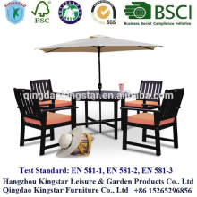 outdoor wooden dinning table set