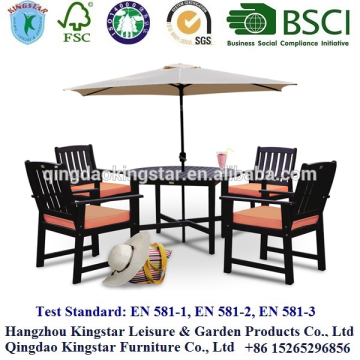 outdoor wooden dinning table set