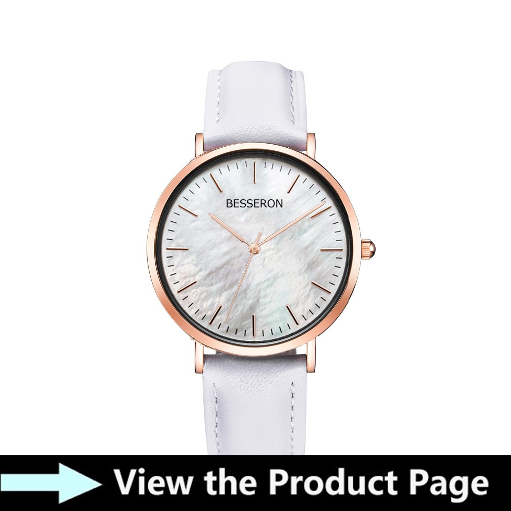 Customized design hot sale put own logo cheap price waterproof beautiful ladies seashell pearl female gold slim wrist watches