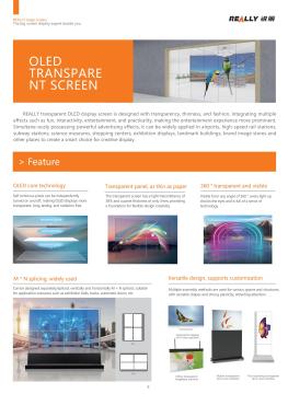 Really`s 55 inch OLED Transparent Display for Modern Applications