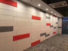 Polyester acoustic panel for sound insulation wall