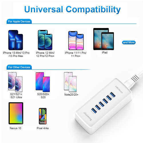 Pengecas USB 6-port 30W Pintar pelbagai fungsi