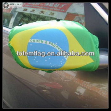 National Car Mirror Flag , 26x28cm Custom Brazil Car Mirror Cover