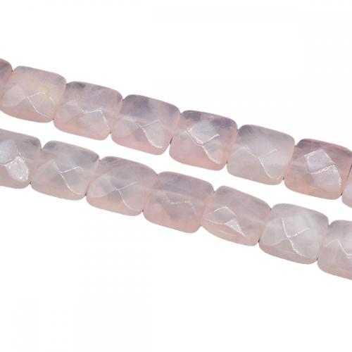 Natural Stone Faceted Square Loose Beads Gemstone Crystal Loose Beads for Diy Jewelry Making 20CM a String, Size 12x12x6MM