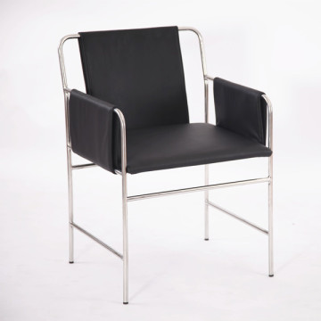 Welded Tubular Steel Replica Envelope Chair Leather Dining Chair