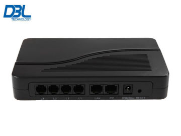 Sip &amp; H.323 Voip Ata Adapter Ht-842r , Black 4 Ports Voip Fxs Gateway