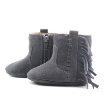 Grey Baby Boots Soft Bootie for Boys