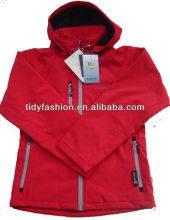 fleece lined softshell jacket with logo