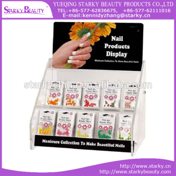 High Quality Plastic Nail Product Display Racks Crystal Nail Stone Display