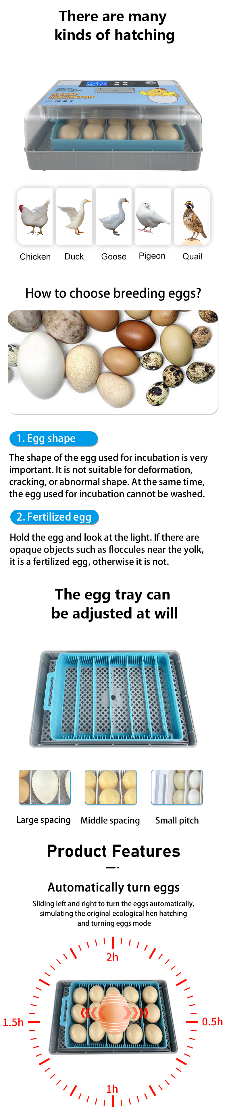 Fully Automatic 15 Capacity Egg Incubator Type Small Automatic Egg Incubator