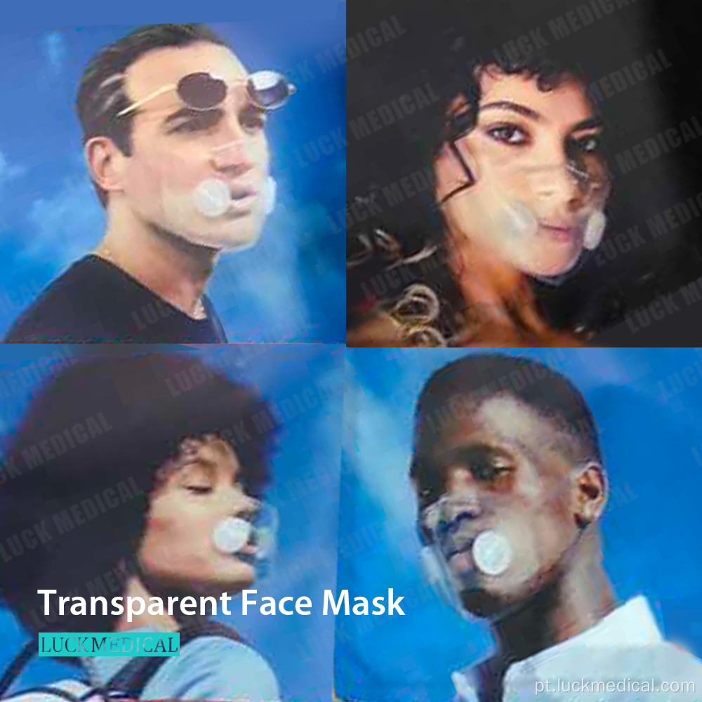 Máscara de tampa facial de expressão visível