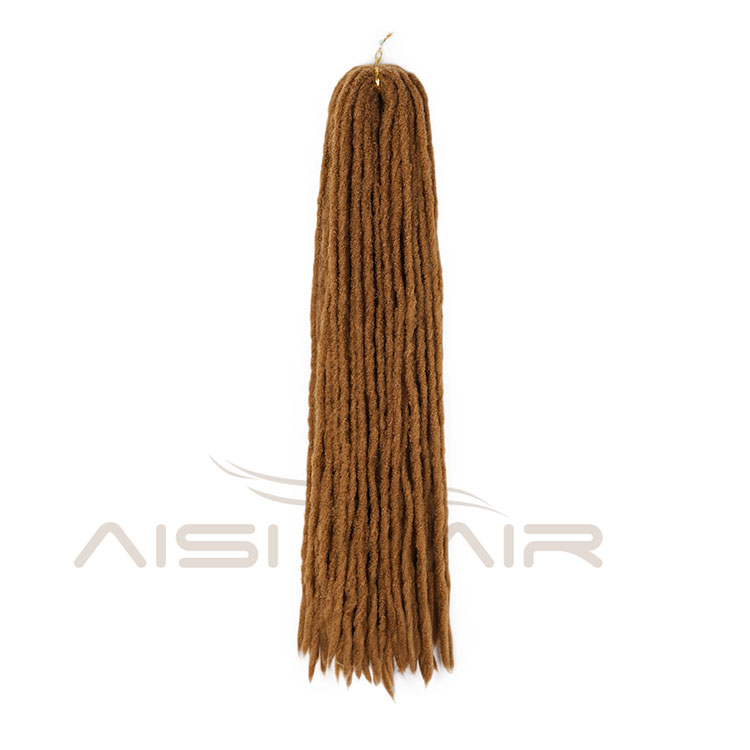 Aisi Hair Brown Black Color Soft Goddess Faux Locs Crochet Braids Hair Synthetic Braiding Hair Extension For Black Women