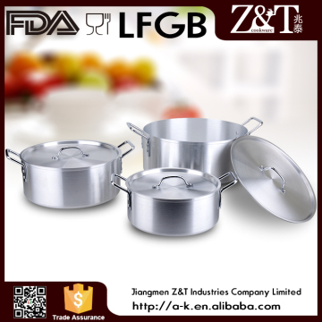 Aluminum industrial cooking pot cooking sets with iron handle