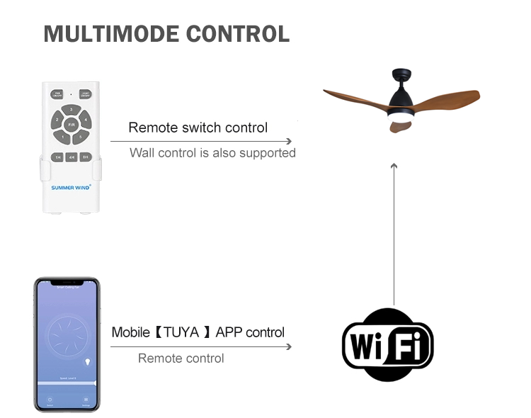 Energy Saving Motor Multi Function LED Ceiling Fan