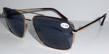 Man metal reading glasses with Sun lens