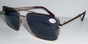 Man metal reading glasses with Sun lens