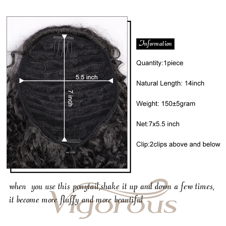 Cheapest Wholesale For Black Women High Curly Long Wrap Around Clip In Drawstring Girls Hairpiece Hair Ponytail Extensions