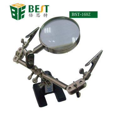 BEST168Z Stainless steel magnifying glass with stand