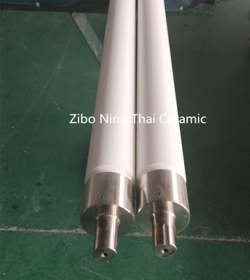 Fused silica ceramic roller for glass tempering furnace