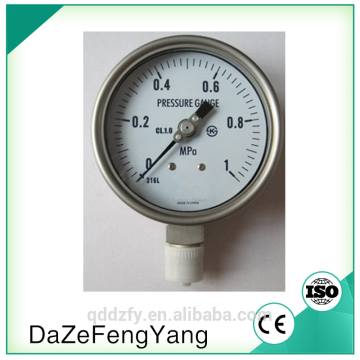 Que es un manometro SS 304 stainless steel pressure gauge