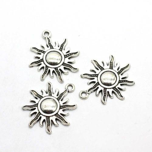 Wholesale Alloy Sunlight Charms Metallic Sunshine Pendants Ornament Accessories Earring Necklace Jewelry Findings