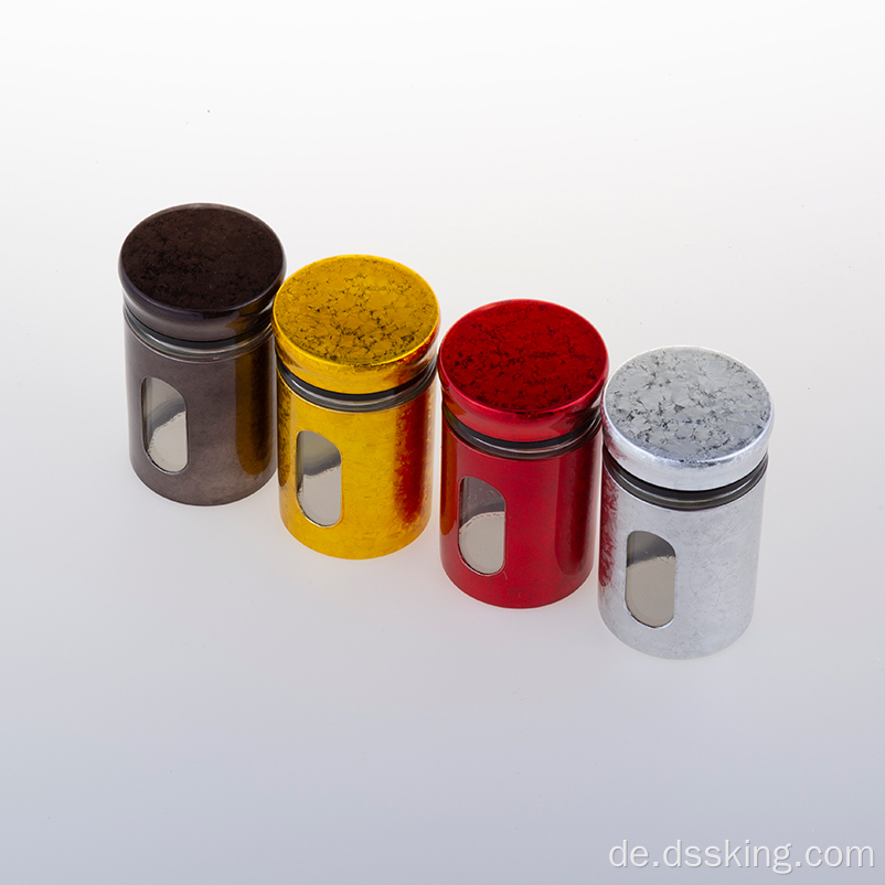 150 ml Großhandel Gewürzglas mit Golddeckel Chili Pepper Jar