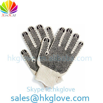 Dots Cotton Knitted Safety Gloves