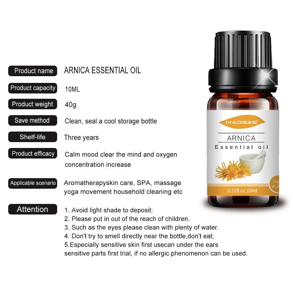 Organic natural Arnica oil for skin care