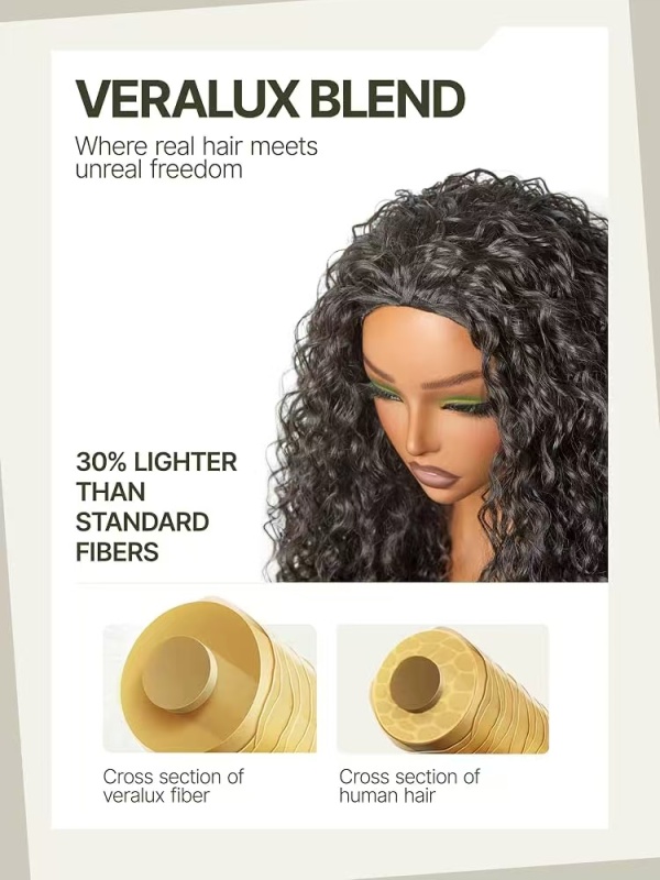 26 Inch Curly Half Wig
