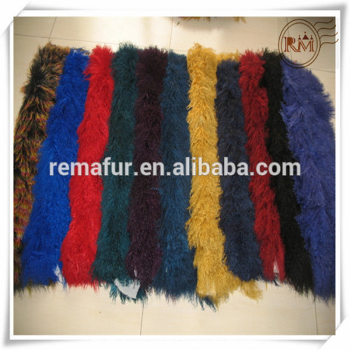 Factory wholesale 100% real Mongolian Tibet Lamb Fur Rug