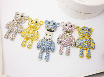 cute bear shape jewelry usb flash memory disk