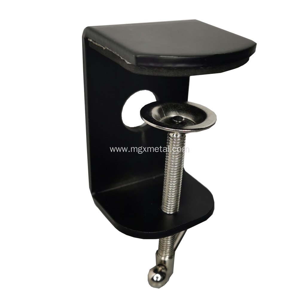 Powder Coated Metal Table Clamp With Adjustable Screw