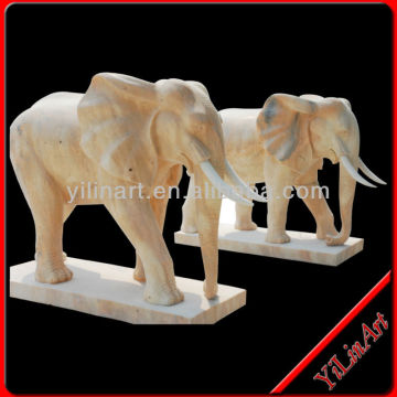 Marble Elephant Carving (YL-D255)