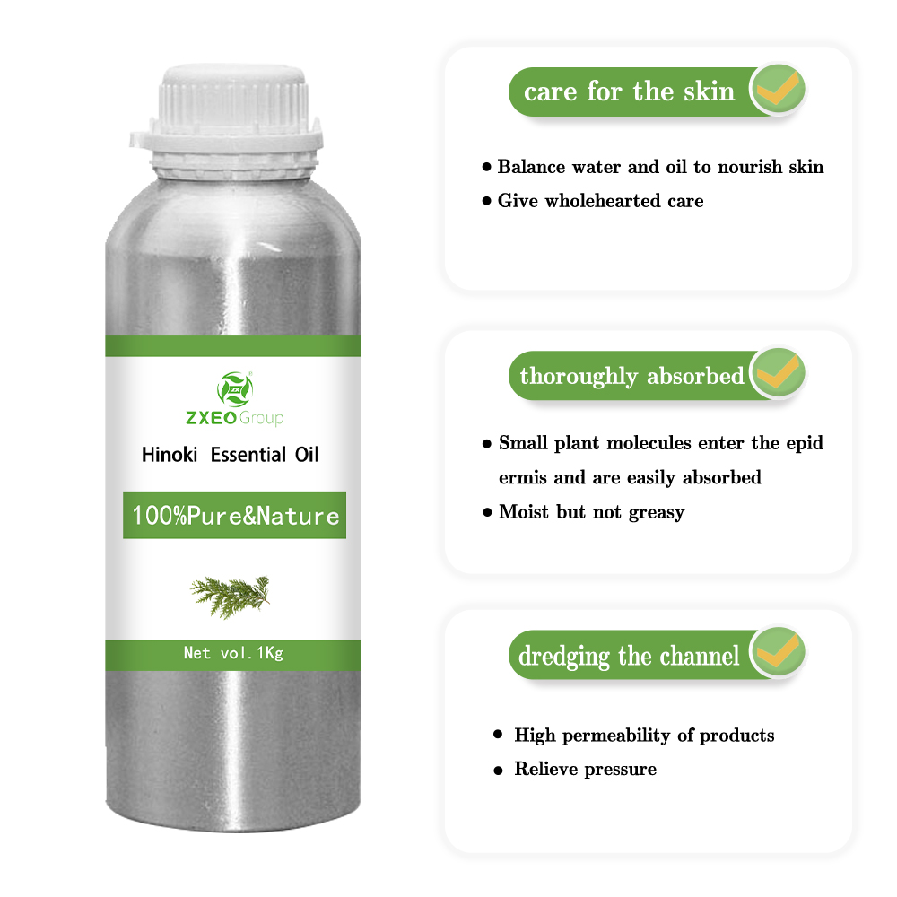 Aceite esencial de Hinoki 100% puro y natural Aceite esencial al por mayor de alta calidad Bluk para compradores globales El mejor precio
