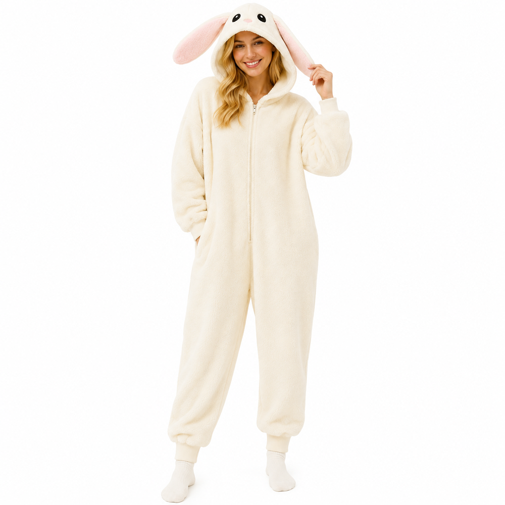 Цельная униформа с капюшоном и плюшевым кроликом Plush Bunny Hooded One Piece Uniform