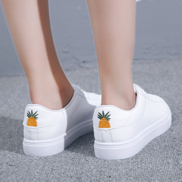 Patch de broderie de chaussures d&#39;ananas en cuir PU Casual