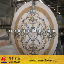 beige marble waterjet medallion pattern