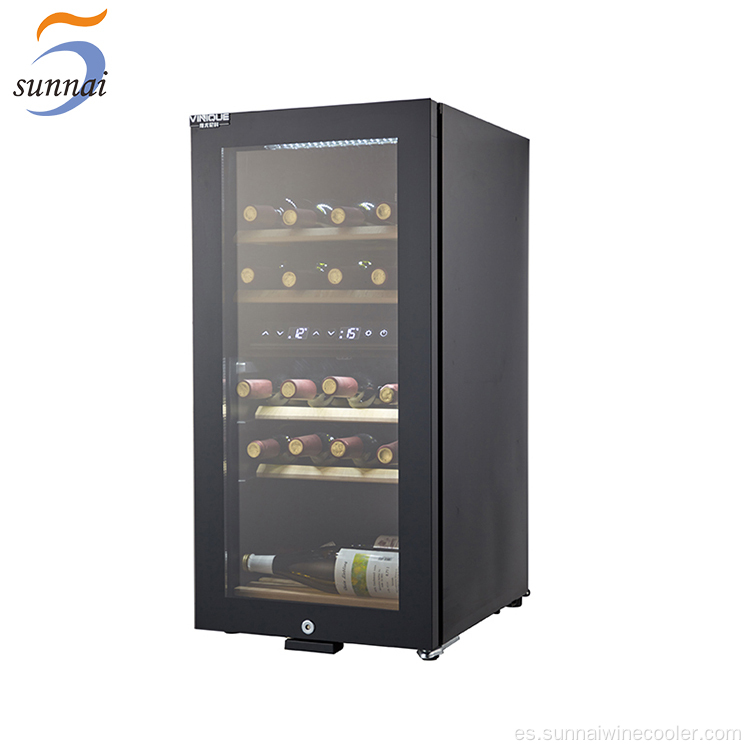 Compresor negro barato Refrigerador de vino pequeño con almacenamiento