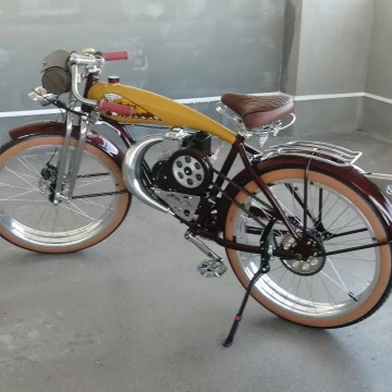 High-Performance 80cc 4-Stroke Motorized Chopper Bike Adult Gas-Powered Cruiser Retro Motorcycle Style Gasoline Bike