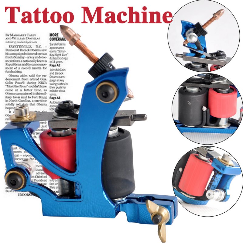 máquinas de tatuaje azul blue tattoo machines