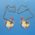 metal heart shaped autism awareness charms necklace