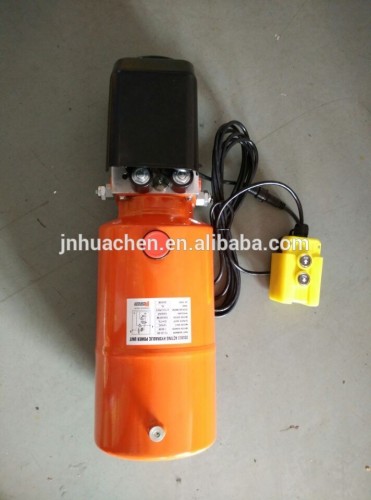 Single Acting DC Hydraulic Power Unit Orange color Steel Tank for Agricultural Machines