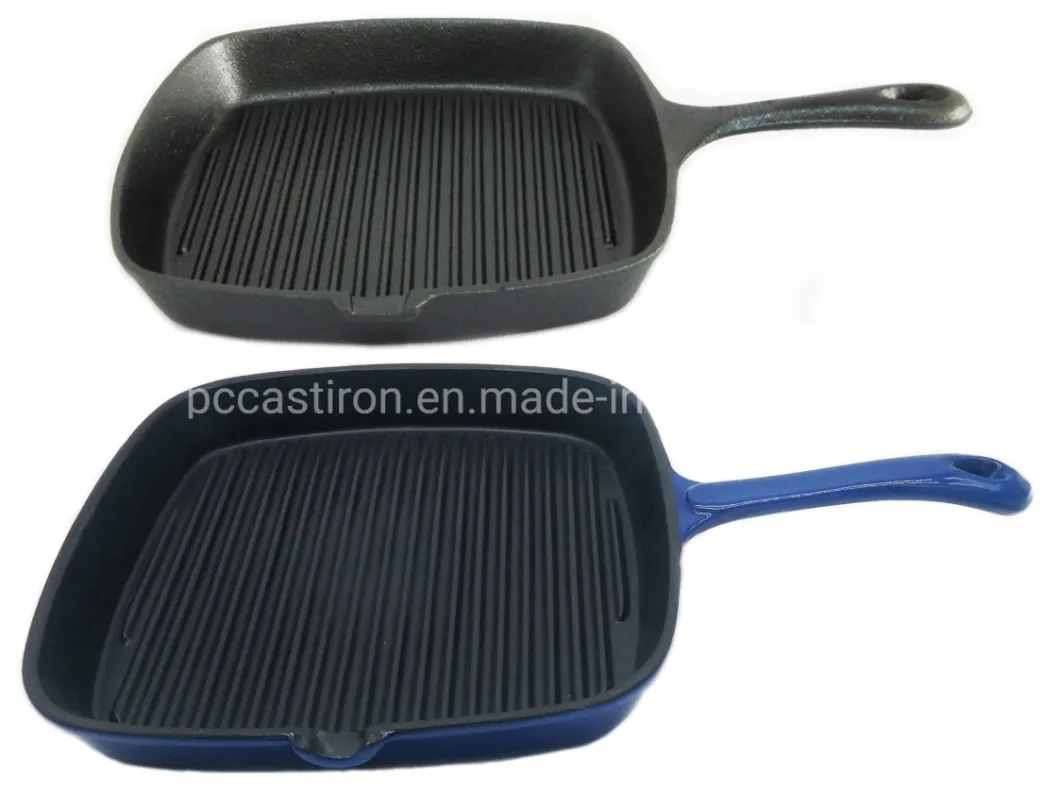 Nonstick Enamel Porcelain Cast Iron Grill Pan China Manufacturer