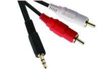 3.5mm Male Plug to 2 RCA Male Plug