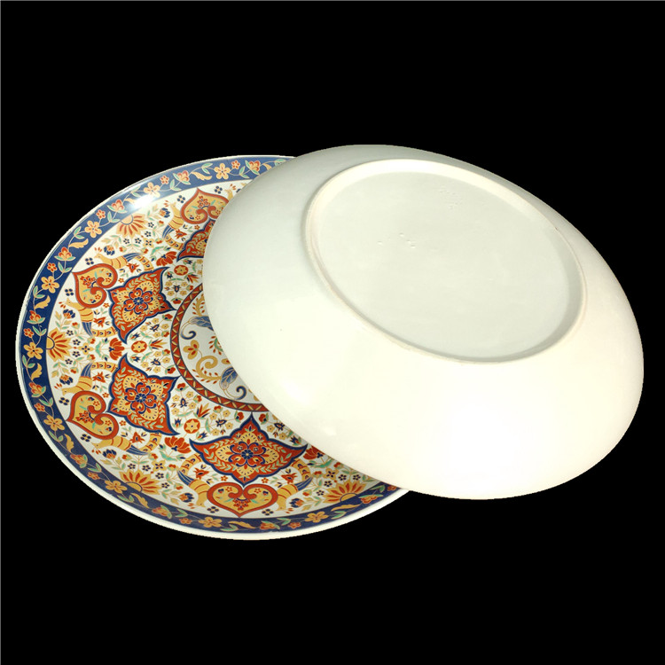 Food safe luxury 14inch Large Serving plate, Party ceramic Fruit Dishes for restaurant for Muslim