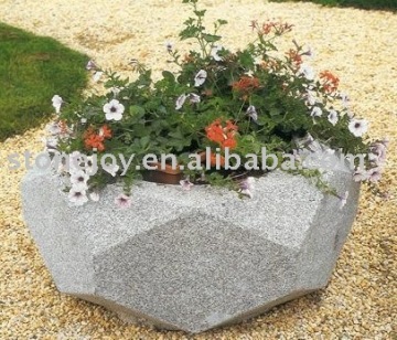 Stone Hexagonal Planter, outdoor planter, Flower planter