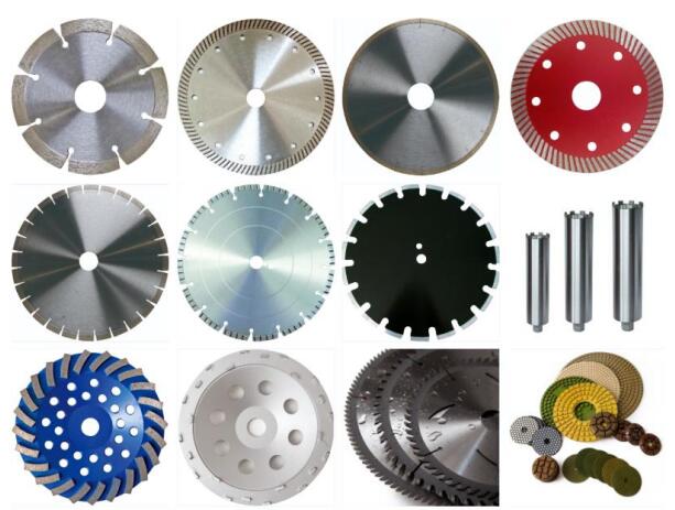 Protected teeth cutting saw blade for cutting stone concrete  marble